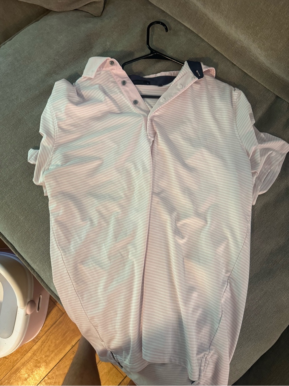 Greyson Light Pink Striped Polo Shirt